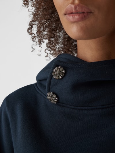 Ba&sh Hoodie mit Strasssteinbesatz Dunkelblau 3
