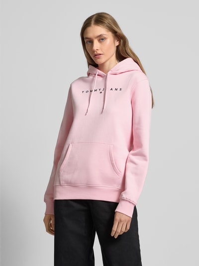 Tommy Jeans Regular Fit Hoodie mit Label-Stitching Pink 4