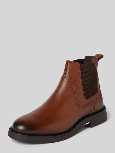 Tommy Hilfiger Chelsea Boots mit Label-Details Cognac 1