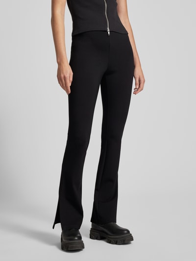 EDITED Flared stoffen broek met elastische band, model 'Zihna' Zwart - 4