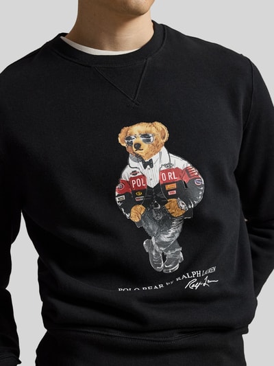 Polo Ralph Lauren Regular Fit Sweatshirt mit ikonischem Bären-Motivprint aus Baumwollmix Black 3