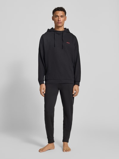 HUGO Relaxed Fit Hoodie aus Baumwoll-Mix Black 1