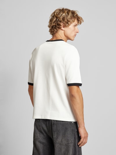 REVIEW T-shirt met ribboorden Offwhite - 5