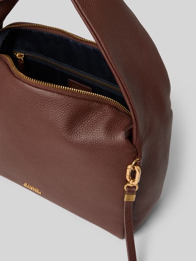 Tommy Hilfiger Henkeltasche aus echtem Rindsleder Dunkelbraun 5