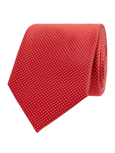 Christian Berg Men Seidenkrawatte mit Polka Dots Rot 1