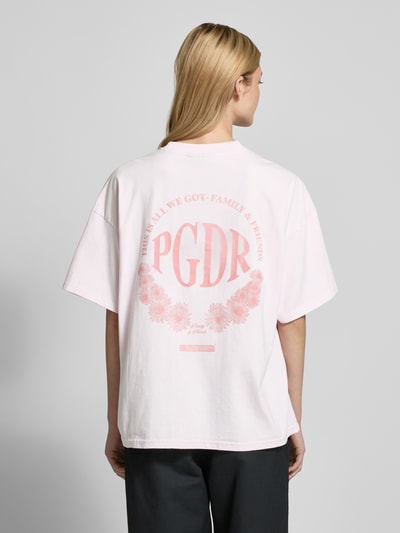 Pegador Oversized T-shirt met labelprint, model 'KIMI' Roze - 5