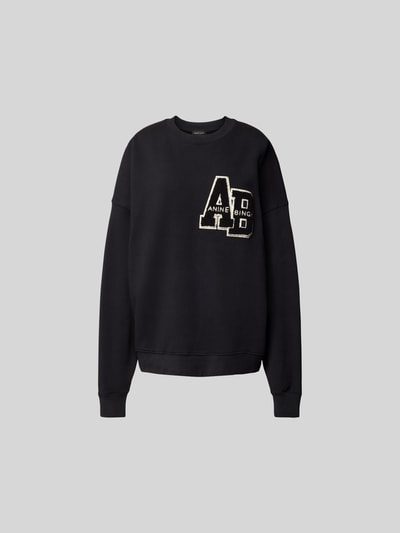 Anine Bing Sweatshirt mit gerippten Abschlüssen Black 2