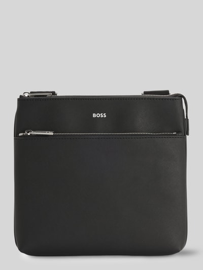 BOSS Schoudertas van echt runderleer, model 'ZAIR_S' Zwart - 2
