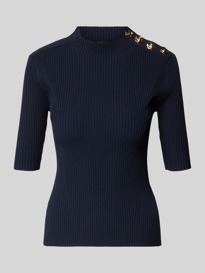 Ted Baker Gebreid shirt met sierknopen en 1/2-mouwen Marineblauw - 2