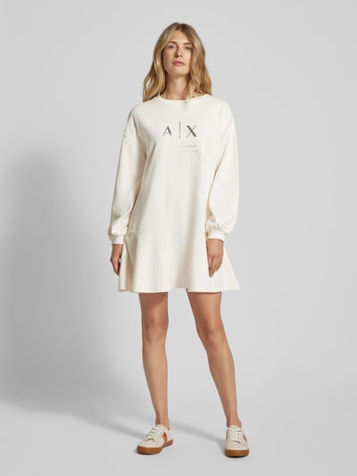 ARMANI EXCHANGE Sweatjurk met labelprint Offwhite - 4