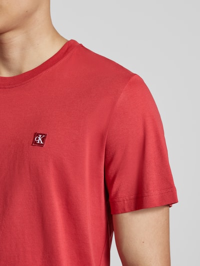 Calvin Klein Jeans T-Shirt mit Rundhalsausschnitt Rot 3
