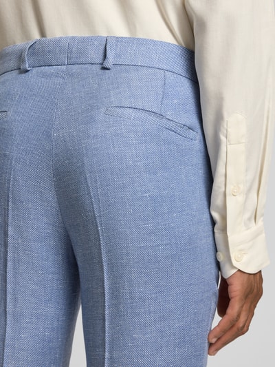 CG - Club of Gents Regular fit pak van linnenmix, model 'Marzotto' Lichtblauw gemêleerd - 7