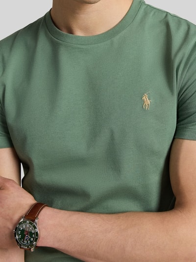 Polo Ralph Lauren Regular Fit T-Shirt aus reiner Baumwolle Hellgruen 3