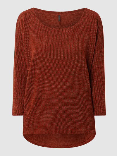 ONLY Bluza z rękawem o dł. 3/4 model ‘Alba’ Miedziany melanż 2