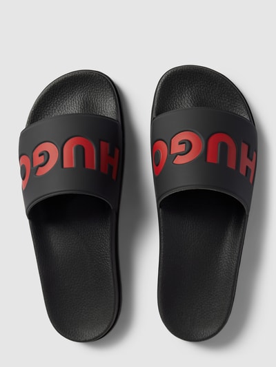 HUGO Slides mit Label-Detail Modell 'MATCH' Black 3