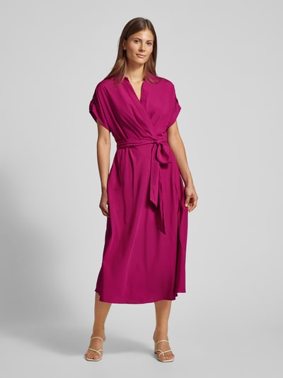 Lauren Ralph Lauren Overhemdjurk in wikkellook, model 'FRATILLIO' Fuchsia - 1