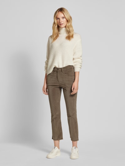 Raphaela By Brax Super slim fit corduroy broek, model 'LAURA' Taupe - 1