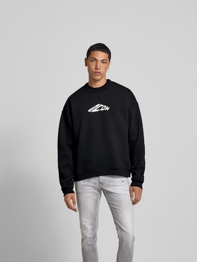 Dsquared2 Sweatshirt mit gerippten Abschlüssen Black 4