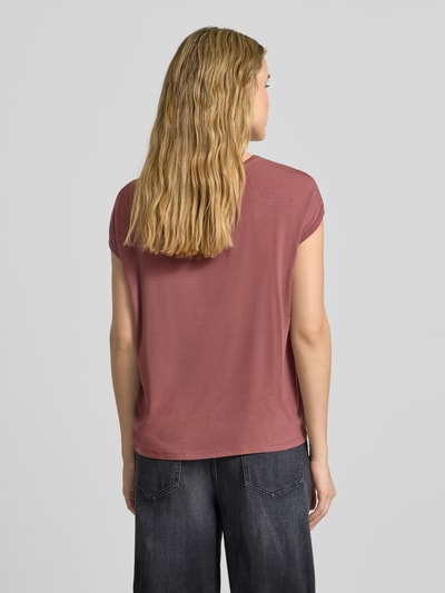 Vero Moda T-shirt o kroju regular fit z mieszanki lyocellu model ‘AVA’ Brudnoróżowy 5