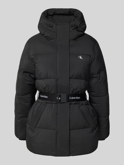 Calvin Klein Jeans Płaszcz pikowany z kapturem Czarny 2