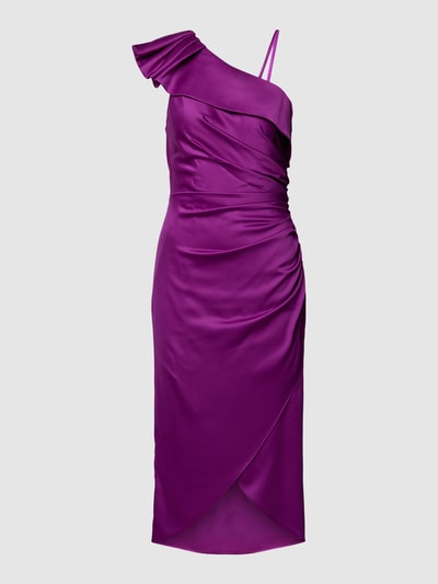 Adrianna Papell Knielanges Cocktailkleid mit One-Shoulder-Träger Violett 2