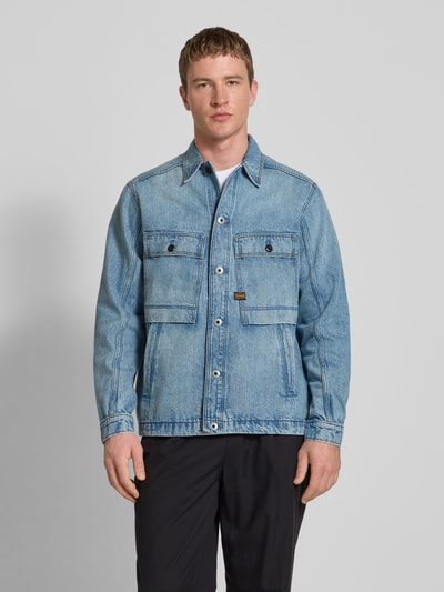 G-Star Raw Jeansjacke mit Brusttaschen Modell 'Mosa' Hellblau 4