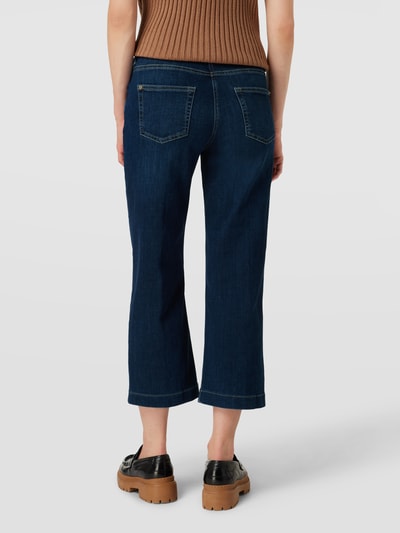 MAC Straight fit jeansculotte met labelpatch, model 'Rich Culotte' Bleu - 5