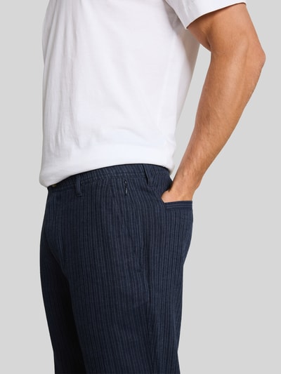 Tom Tailor Regular Fit Chino aus Leinen-Baumwolle-Mix Dunkelblau 3