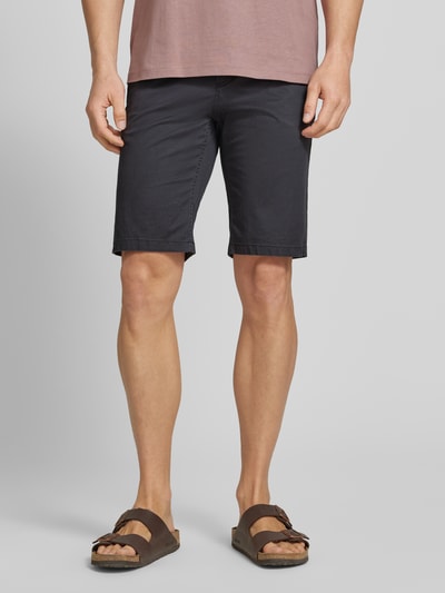 Tom Tailor Slim Fit Chinoshorts aus Baumwoll-Mix Dunkelgrau 4