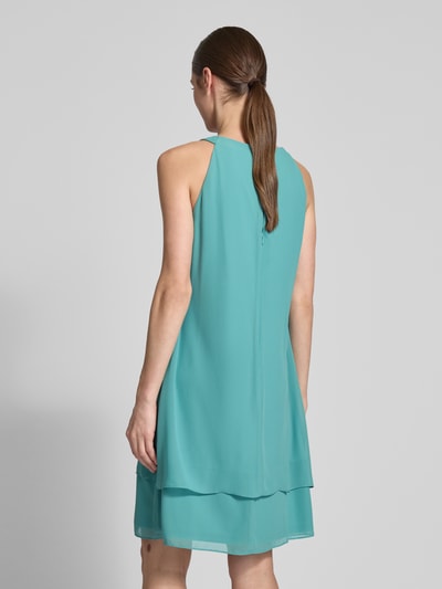 Christian Berg Cocktail Knielange cocktailjurk met druppelvormige hals Blauw - 5