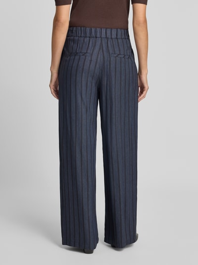 Jake*s Casual Weite Hose aus reiner Viskose Dunkelblau 5