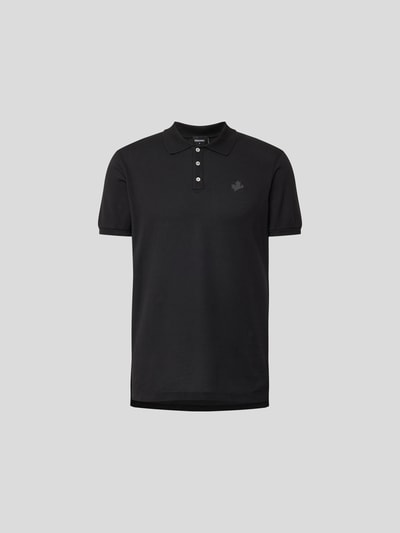 Dsquared2 Poloshirt in Mesh-Optik Schwarz 2