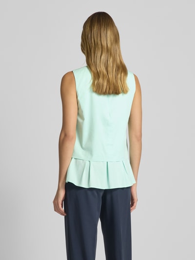 Marc Cain Regular fit blousetop in laagjeslook Mintgroen - 5