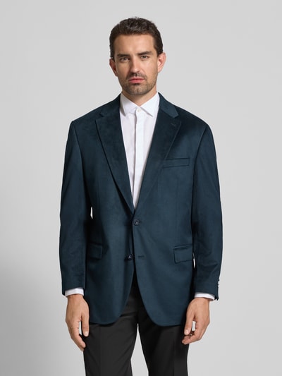 Christian Berg Men Regular Fit Sakko mit Pattentaschen Petrol 4