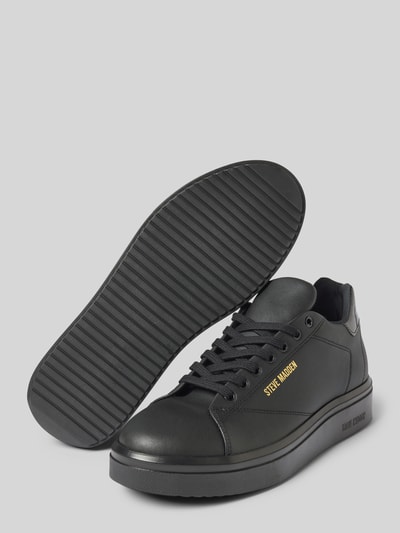 Steve Madden Ledersneaker mit Label-Print Modell 'FYNNER' Black 4
