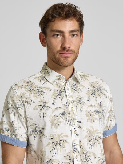 Tom Tailor Regular Fit Freizeithemd aus reiner Baumwolle Offwhite 3