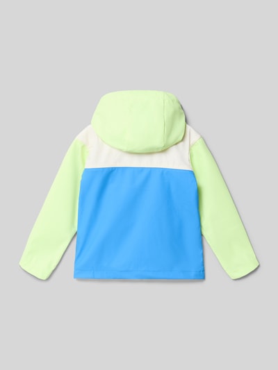 Productfoto, Jacke mit Kapuze und Pattentaschen van BILLIEBLUSH voor kinderen, regular fit, capuchon, ritssluiting, klepzakken, ruglengte maat 116: 45 cm, schouderbreedte maat 116: 33 cm, mouwlengte maat 116: 42 cm, kleur lichtgroen, wit en blauw