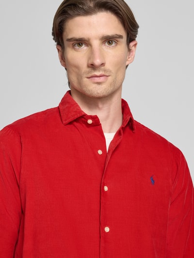 Polo Ralph Lauren Koszula casualowa o kroju regular fit z wyhaftowanym logo model ‘CORDUROY’ Czerwony 3