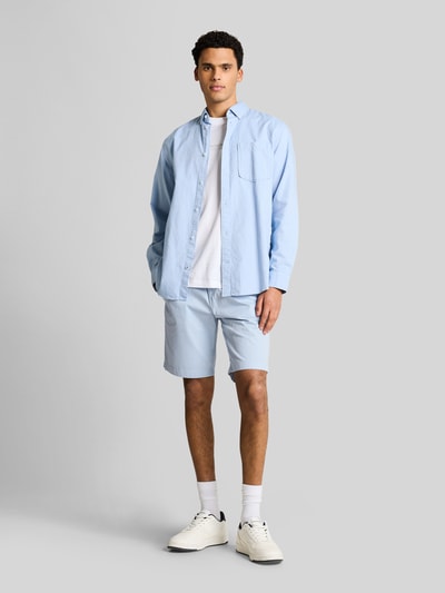Tom Tailor Denim Regular Fit Sweatshorts aus reiner Baumwolle Hellblau 1