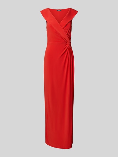 Lauren Ralph Lauren Abendkleid mit V-Ausschnitt Modell 'LEONIDAS' Rot 2
