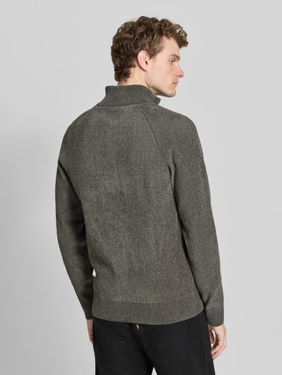 JAKE*S STUDIO MEN Cardigan met opstaande kraag en ritssluiting Donkergrijs - 5