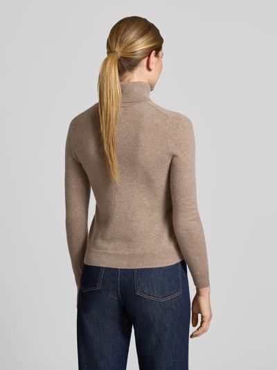 Christian Berg Woman Regular Fit Rollkragenpullover aus reinem Kaschmir Mud Melange 5