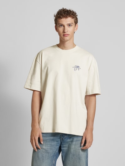 Pegador Oversized T-Shirt mit Label-Print Modell 'GORET' Offwhite 4