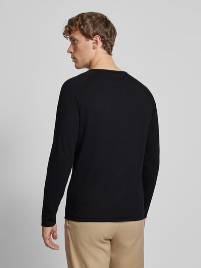 Drykorn Gebreide pullover met ronde hals, model 'Tilion' Metallic zwart - 5