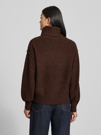 s.Oliver RED LABEL Regular Fit Rollkragenpullover aus Baumwoll-Mix Dunkelbraun 5