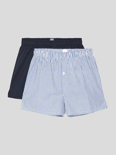 Schiesser Boxershorts mit elastischem Bund im 2er-Pack Blau 1