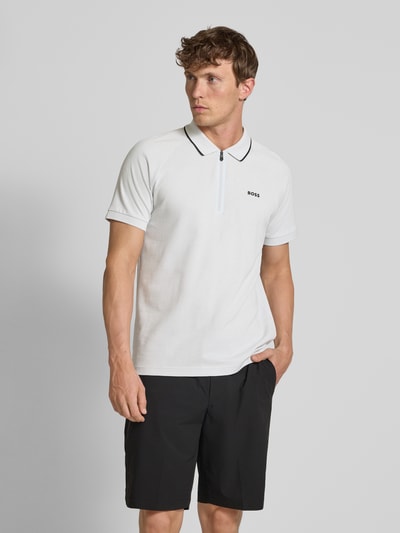 BOSS Green Regular fit poloshirt van puur katoen, model 'PHILIX' Lichtgrijs - 4