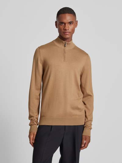 HECHTER PARIS Gebreide pullover met opstaande kraag Beige - 4