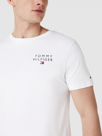 Tommy Hilfiger T-shirt z wyhaftowanym logo Biały 3