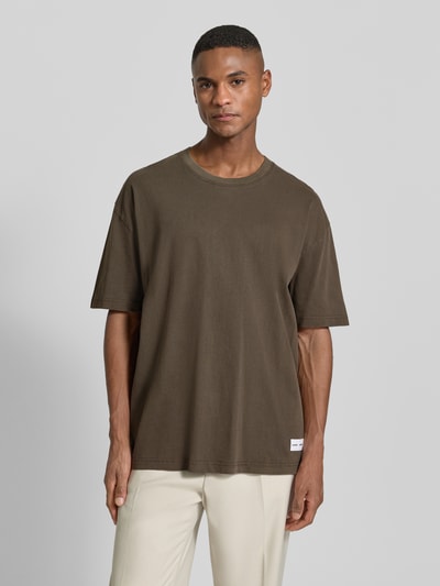 Samsøe Samsøe T-Shirt mit Label-Detail Dunkelbraun 4